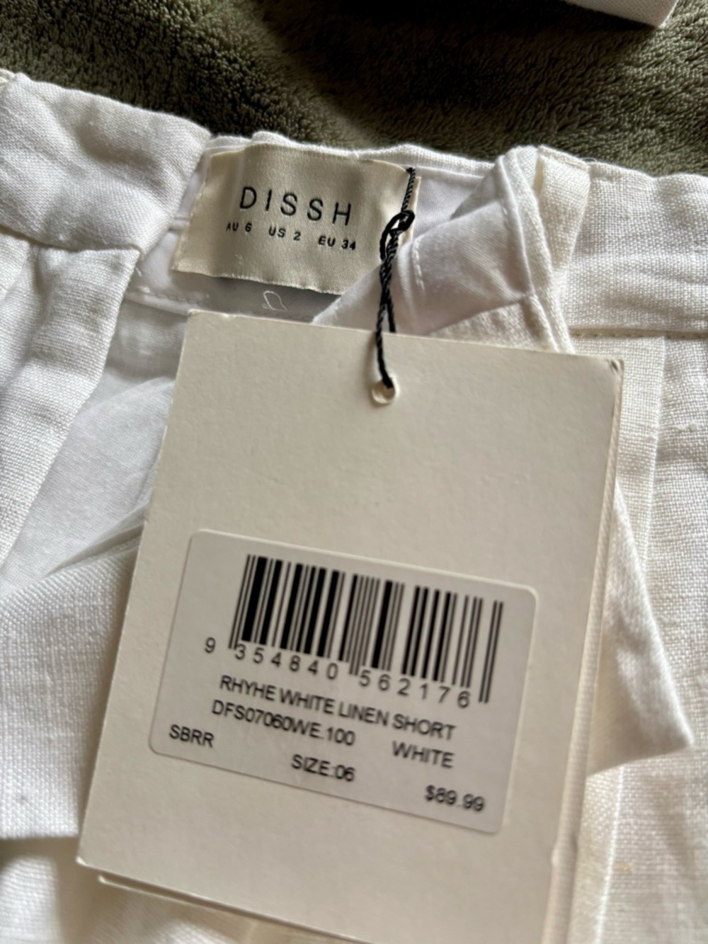 DISSH White Tailored Linen Shorts - Picture 5 of 6